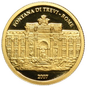 Palau, 1 Dolar 2007 - Fontanna Di Trevi w Rzymie