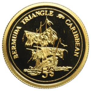 Fiji, Elizabeth II, 5 Dollars 2006 - Bermuda Triangle