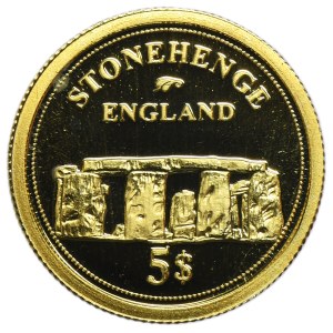 Fiji, Elizabeth II, 5 Dollars 2006 - Stonehenge