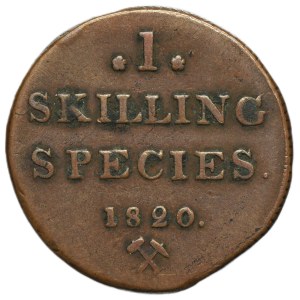 Norway, Charles XIV, 1 Skilling Kongsberg 1820