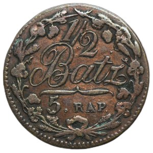 Schweiz, Kanton Waadt, 1/2 Batzen = 5 Rappen, Lausanne 1810