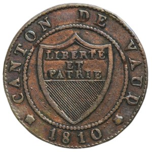 Schweiz, Kanton Waadt, 1/2 Batzen = 5 Rappen, Lausanne 1810