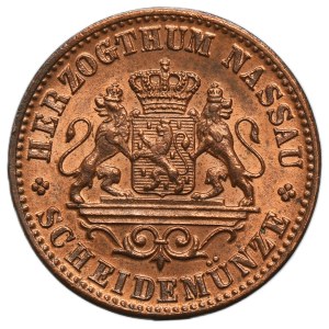 Germany, Duchy of Nassau, Adolph, 1 Kreuzer Wiesbaden 1863
