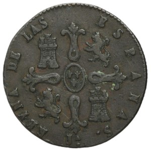 Spanien, Isabella II., 8 Maravedis, Jubia 1844 JA