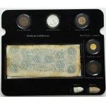 Set, Stati Uniti, Set di monete e banconote del periodo della Guerra di Secessione 1861-1865 (6 pezzi)