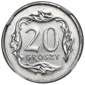 ALUMINUM PROOF, 20 groszy, 2005 - NGC MS64