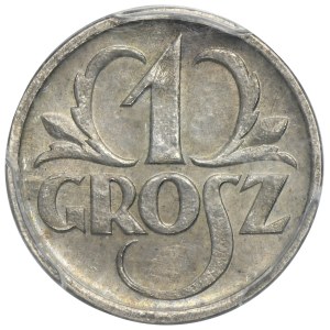 SILVER PROOF, 1 grosz, 1927 - PCGS UNC DETAILS