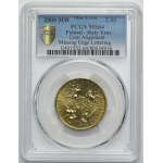 2 złote 2000 Wielki Jubileusz 200 Roku - PCGS MS64 - ODWROTKA, brak napisów na rancie
