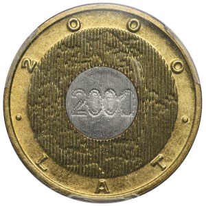 2 złote 2000 2000 Lat - PCGS MS65 - ODWROTKA, brak napisów na rancie
