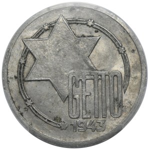 Ghetto Litzmannstadt, 10 mark 1943 Al - PCGS MS62