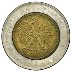 TRIAL MINTING, 5 zlotych, 1994 B
