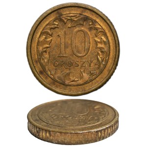 Zkušební mince z bronzu, 10 grošů, 2006 – tlustý kotouč