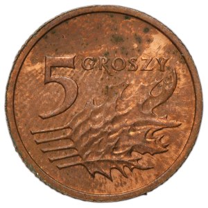 PRÓBA MIEDŹ, 5 groszy 2005