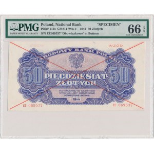 50 złotych 1944 ... - WZÓR - EE 069... - PMG 66 EPQ