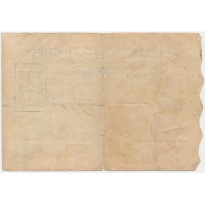 Sosnowice, Bank Handlowy, Joint-Stock Company W. Fitzner and K. Gamper Boiler and Mechanical Works, receipt for 3 rubles, 1914—perforated