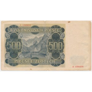 500 Złoty 1940 – A13... – Nummerierung der Londoner Fälschung