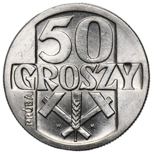 NICKEL TRIAL COIN, 50 groszy, 1958