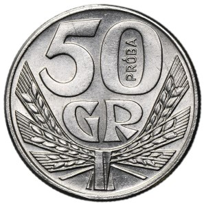 PROVA IN NICHEL, 50 groszy, 1958