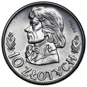 NICKEL PROOF, 10 zlotych, 1960, Tadeusz Kościuszko
