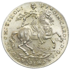 Österreich, Ferdinand Karl, 2 Dukaten in Silber 1642 – NEUE PRÄGUNG