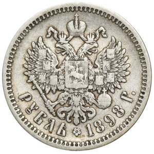 Russland, Nikolaus II., Rubel, St. Petersburg 1898 АГ