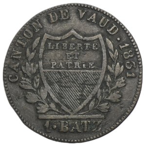 Switzerland, Canton of Vaud, 1 Batzen Lausanne 1831