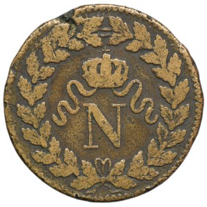 Frankreich, Napoleon I., 1 Décime Straßburg 1815 BB