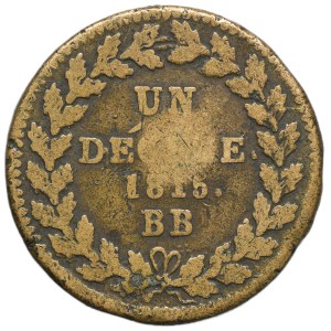 Frankreich, Napoleon I., 1 Décime Straßburg 1815 BB