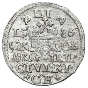Stephen Bathory, 3 Groschen Riga 1586