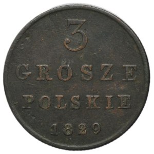 Kingdom of Poland, 3 groschen Warsaw 1829 FH