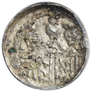 Boleslav II. Odvážny, krakovský denár bez dátumu – krížik – PCGS AU55