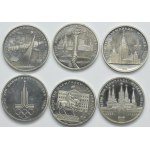 Set, Russia, USSR, 1 Rouble 1978-1980 (6 pcs.)