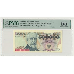 500,000 zlotys 1993 - AA - PMG 55 - PMG 55