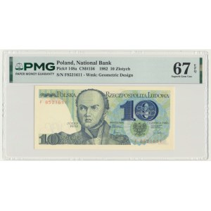 10 zlotys 1982 - F - PMG 67 EPQ