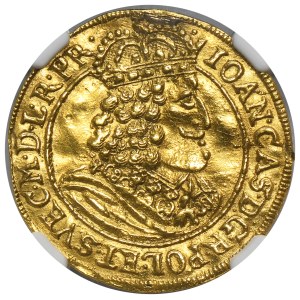 John II Casimir, Ducat Thorn 1659 HDL - NGC AU DETAILS