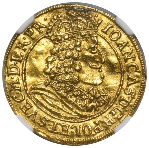 John II Casimir, Ducat Thorn 1659 HDL - NGC AU DETAILS