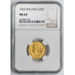 20 zlotych, 1925, Chrobry - NGC MS64