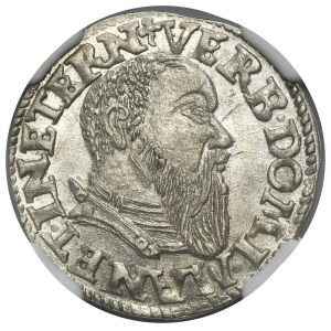 Silesia, Duchy of Liegnitz-Brieg-Wohlau, Friedrich II, 3 Groschen Brieg 1544 - NGC MS61