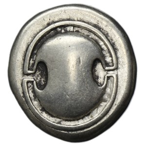 Grèce, Béotie, Thèbes, statère - TRÈS RARE, légende à l'envers