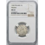 Zygmunt I Stary, Grosz Toruń 1530 - PRVS/PRVS - NGC MS63