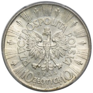 Piłsudski, 10 Złoty 1935 – PCGS MS63