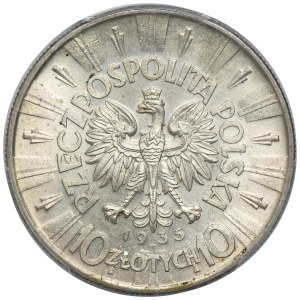 Piłsudski, 10 złotych 1935 - PCGS MS63