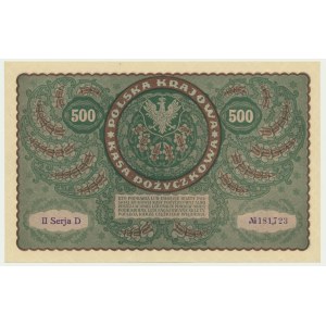 500 marek 1919 - II Serja D - rzadsza
