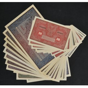 Zestaw, 1/2-5.000 marek 1919-20 (23 szt.)