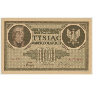 1.000 marek 1919 - Ser. AC - 7 cyfr -