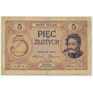 5 zloty 1919 - S.87. A. -.