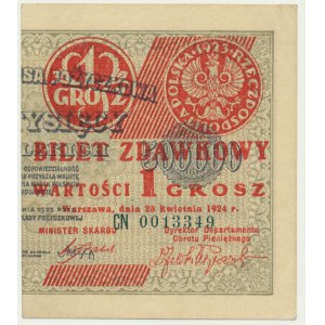 1 penny 1924 - CN - moitié droite -