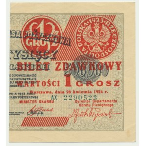 1 penny 1924 - AX - moitié droite -