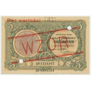 5 złotych 1925 - WZÓR - A -