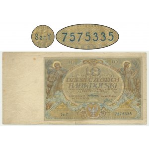 10 złotych 1926 - Ser.Y - NIENOTOWANA SERIA - RZADKOŚĆ